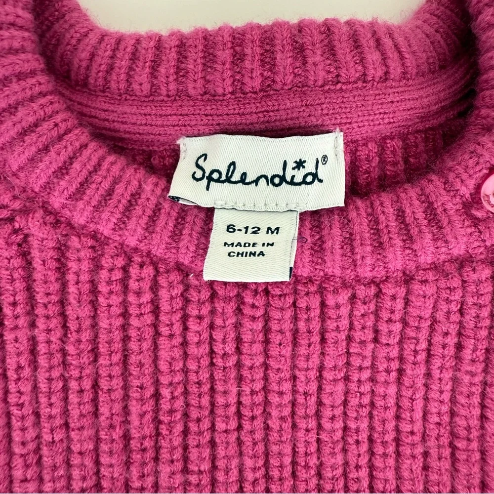 Splendid Baby Girl Pink Knit Sweater & Legging Set 6–12M Minimalist Aesthetic - Picture 4 of 6